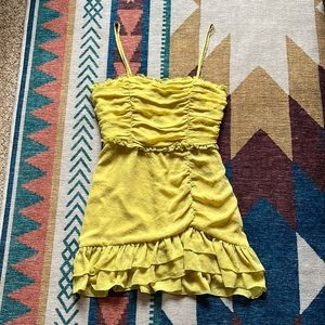 Yellow mini dress